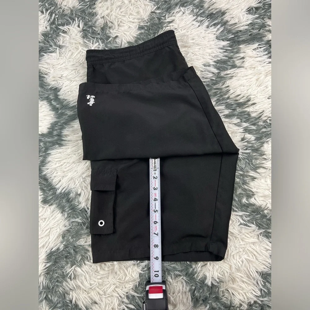 Disney Parks Men’s Black Swim Trunks With Liner Mickey Logo Size M